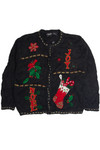 Vintage Black Ugly Christmas Cardigan 59594