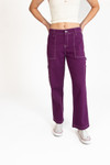 Eggplant Purple Wide Leg Carpenter Pants