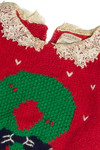 Vintage Hand Knit Ugly Christmas Sweater 59625