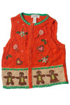 Orange Gingerbread Ugly Christmas Sweater Vest 60806