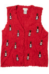 Hand Beaded Nutcrackers Ugly Christmas Sweater Vest 61331