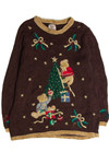 Vintage Brown Ugly Christmas Sweater 59654