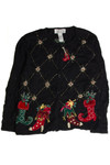 Vintage Black Ugly Christmas Cardigan 59655