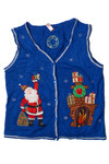 Santa at the Fireplace Ugly Christmas Sweater Vest 60818