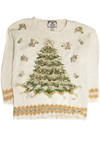 Vintage White Ugly Christmas Sweater 59696