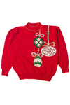 Glittery Ornaments Ugly Christmas Sweater 60827