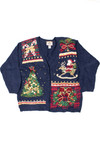 Navy Ugly Christmas Cardigan Sweater 61363