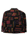 Vintage Multicolor Beaded Denim Jacket (1990s)