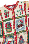 Holiday Patchwork Ugly Christmas Cardigan 61405