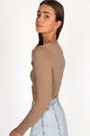 Seamless Long Sleeve V Neck Shirt