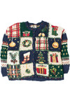 Holiday Patchwork Ugly Christmas Cardigan 61408