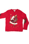 Santa & Plaid Elbow Patches Ugly Christmas Pullover 61411