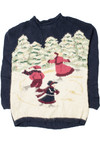 Karen Scott Ice Skating Trio Ugly Christmas Pullover 61412