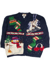 Vintage Blue Ugly Christmas Cardigan 59846