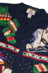 Vintage Blue Ugly Christmas Cardigan 59846