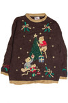 Vintage Brown Ugly Christmas Sweater 59859