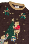 Vintage Brown Ugly Christmas Sweater 59859