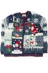 "Let It Snow" Ugly Christmas Zip-Up Cardigan 61432