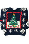 Hand Knit Ugly Christmas Tree Sweater 61440