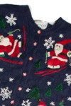 Vintage Blue Ugly Christmas Cardigan