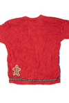 Vintage Gingerbread Houses Ugly Christmas Cardigan Sweater (1993)