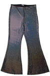 Extended Sizes Holographic Flare Pants