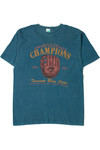 Vintage 1993 Toronto Blue Jays MLB Champions Front/Back Embossed Print T-Shirt