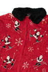 Skiing Santa Ugly Christmas Zip-Up Cardigan 61465