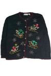 Vintage Black Ugly Christmas Cardigan 59939