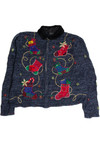 Vintage Blue Ugly Christmas Cardigan 59952