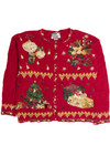 Vintage Red Ugly Christmas Cardigan 59967