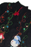 Vintage Black Ugly Christmas Cardigan