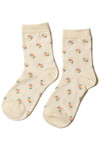 Ivory Ditsy Floral Socks