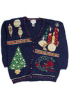 Blue Ugly Christmas Cardigan 60870