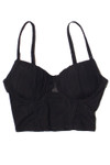 Black Mesh Bustier Crop Top