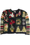 Vintage Black Ugly Christmas Cardigan 60911