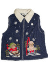 Vintage Blue Ugly Christmas Vest 60919