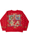 Vintage Bears & Wreaths Ugly Christmas Sweater