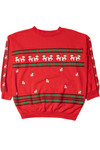 Embossed Reindeer Ugly Christmas Sweatshirt 62213
