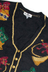Vintage Black Ugly Christmas Cardigan 60932