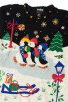 Skating Penguins Ugly Christmas Pullover 62237