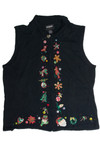 Vintage Black Ugly Christmas Vest 60982