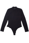 Black Long Sleeve Mock Neck Bodysuit