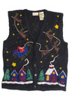 Vintage Black Ugly Christmas Vest 62278