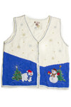 Vintage White Ugly Christmas Vest 62281
