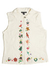 Vintage White Ugly Christmas Vest 62287