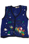 Vintage Blue Ugly Christmas Vest 62292