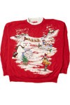 "North Pole" Polar Bears & Penguins Ugly Christmas Sweatshirt 