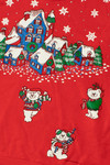 Vintage 1991 Bears In Festive Town Ugly Christmas Sweatshirt 61510