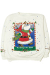 Vintage "He Brings The Spirit" Santa Ugly Christmas Sweater 61511